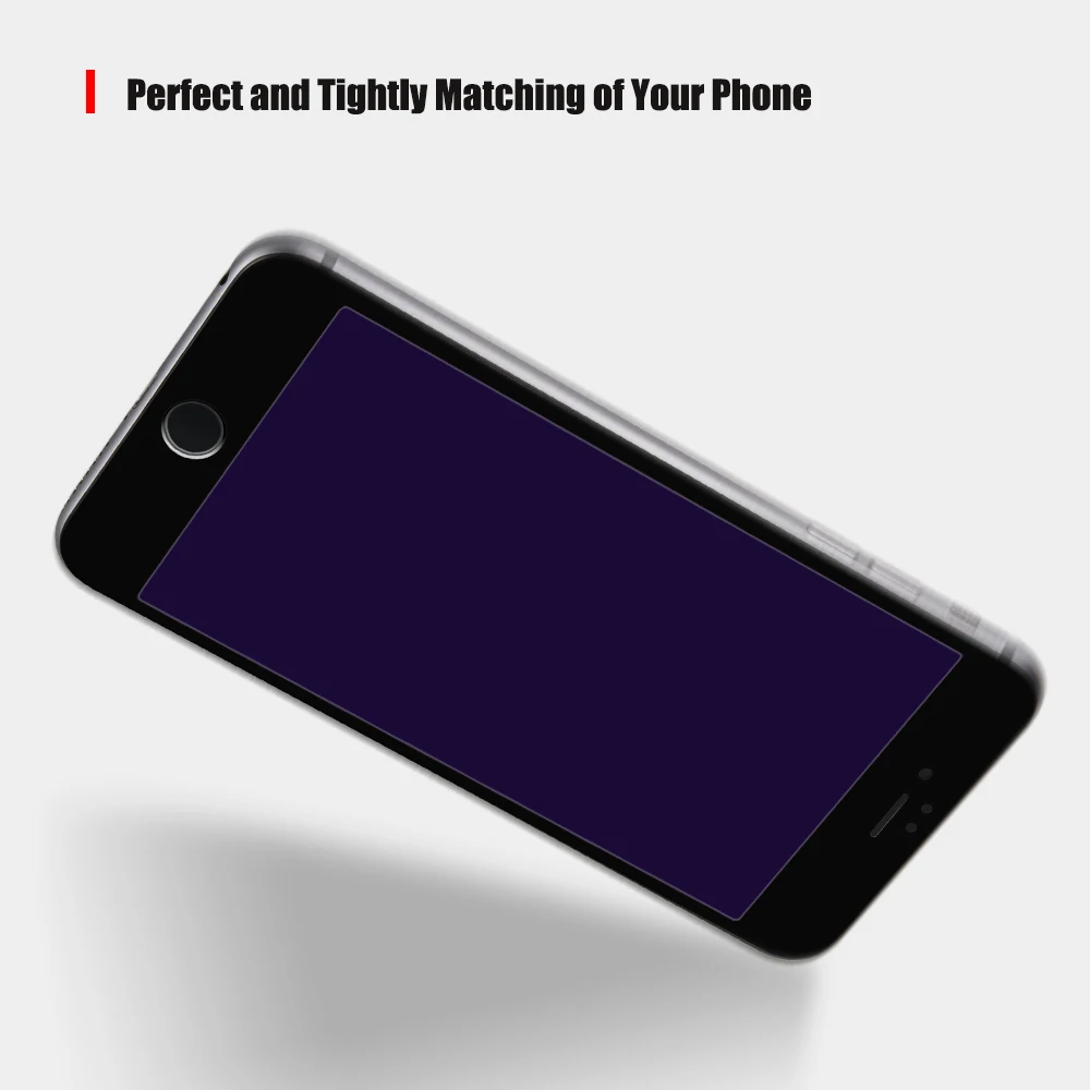 3D полный Экран протектор Закаленное Стекло для iPhone 7 6 6S плюс анти синий свет мягкий edge Full Cover Стекло пленка для iPhone 8 x