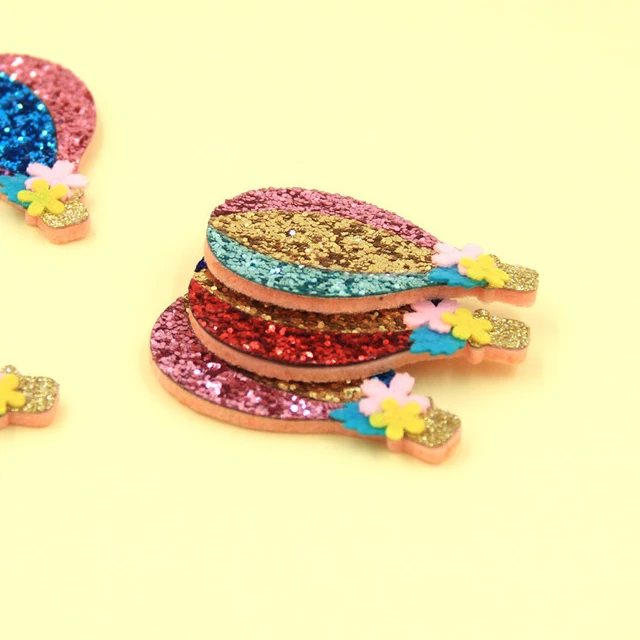 10pcs Glitter Hot Air Balloon Applique - Flat Back Felt Appliques Crafts Felt- Felties- Animal Feltie | Мать и ребенок
