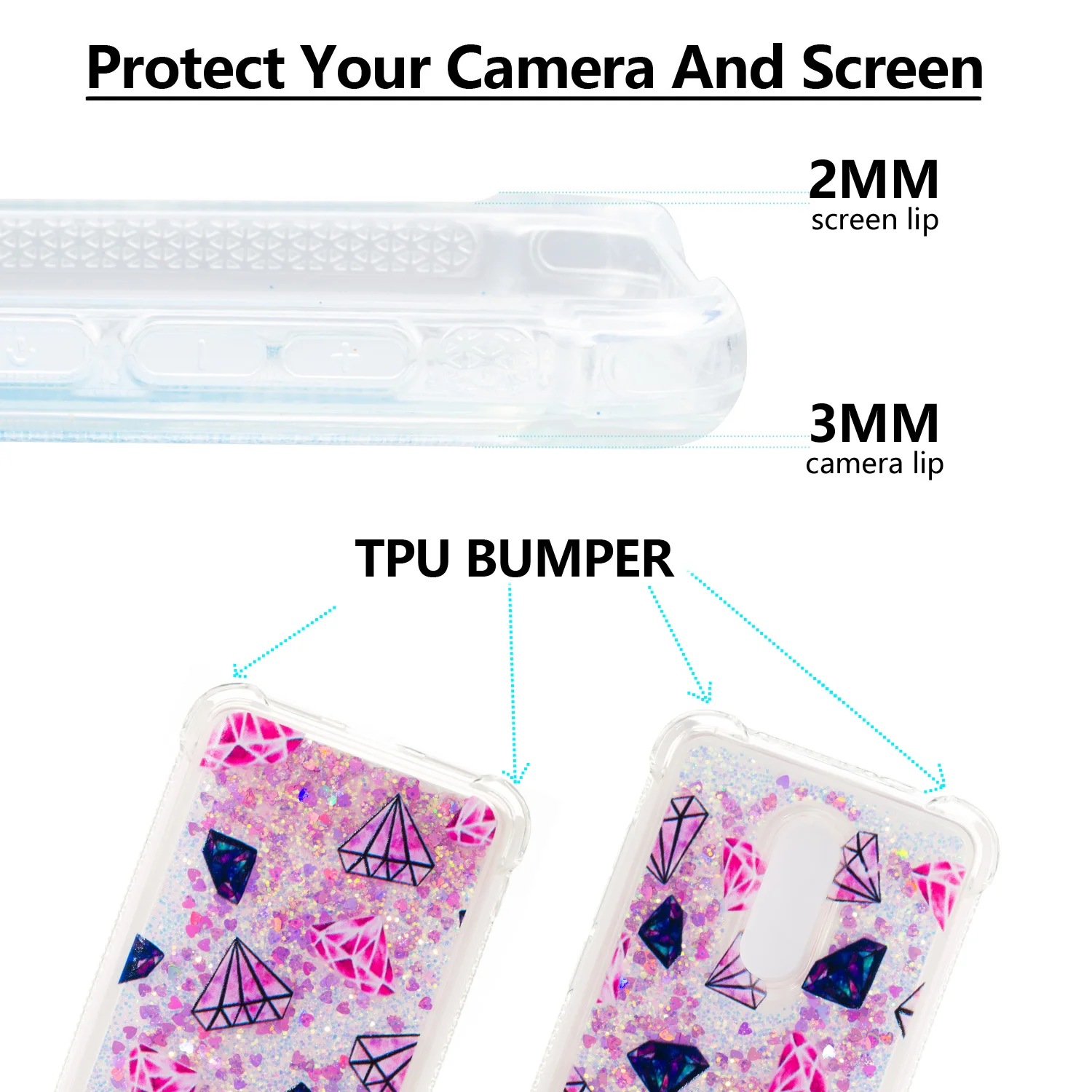 Liquid Quicksand Case For Xiaomi MI A1 5X A2 Lite Love Heart Glitter Cover Redmi 6 Pro Bling Sequins Mi Funda |