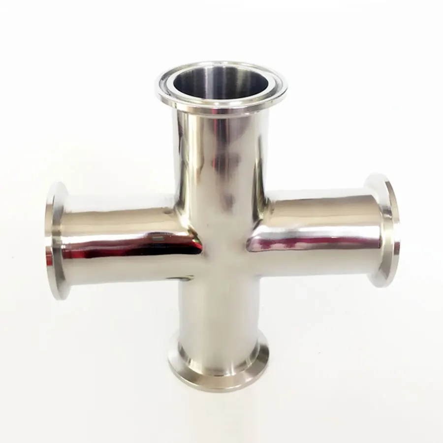 

63mm Pipe OD x 2.5" Tri Clamp Cross 4 Ways Splitter SUS 304 Stainless Sanitary Fitting Homebrew Beer Wine