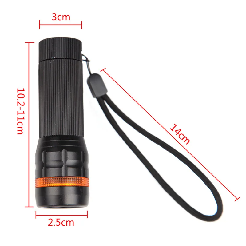 Q5 strong flashlight LED long-range focusing outdoor self-defense riding mini tactical 18650 pen light keychain | Всё для походов и