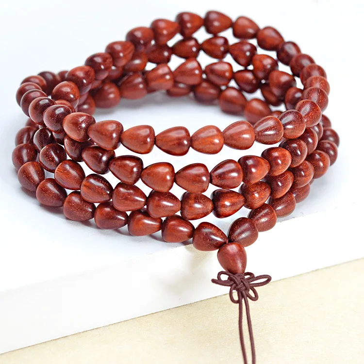 

New Fashion Authentic Verawood Beads Tibetan Buddhist 108 Prayer Beads Necklace Gourd mala Prayer Bracelet for Meditation