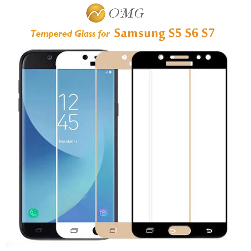 OMG 9H 0 3 мм полное покрытие закаленное стекло протектор экрана для samsung Galaxy S6 edge S7