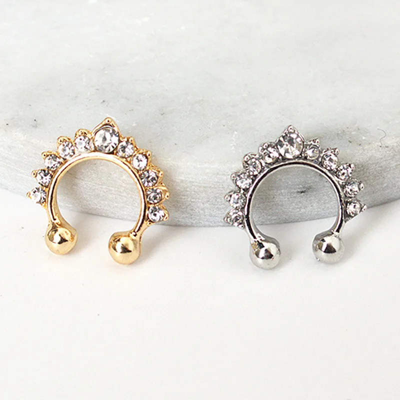 Новые модные европейские и американские серьги простые не проколотые манжеты