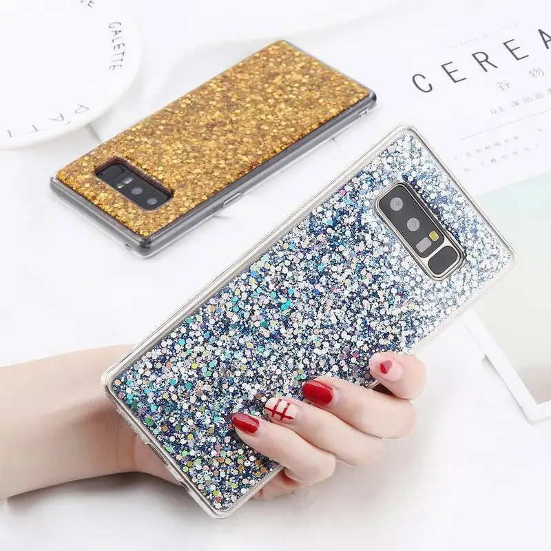 Fashion Bling Sparkle Glitter Soft Case For iPhone 5S SE X 8 7 6 6S Plus Samsung S9 S8 S7 Note8 A3 A5 A7 J3 J5 J7 2017 |