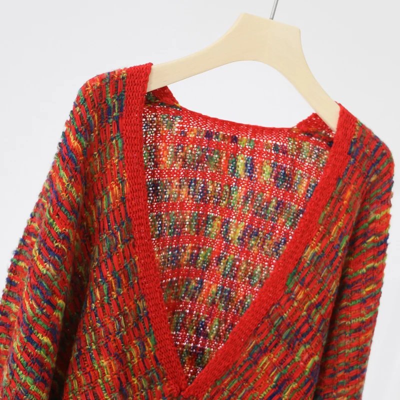 

Women Cardigans Sweater Autumn Spring Coat Fashion Runway Batwing Sleeve Knit Cardigan Tassels Knitted Sweater New CC157