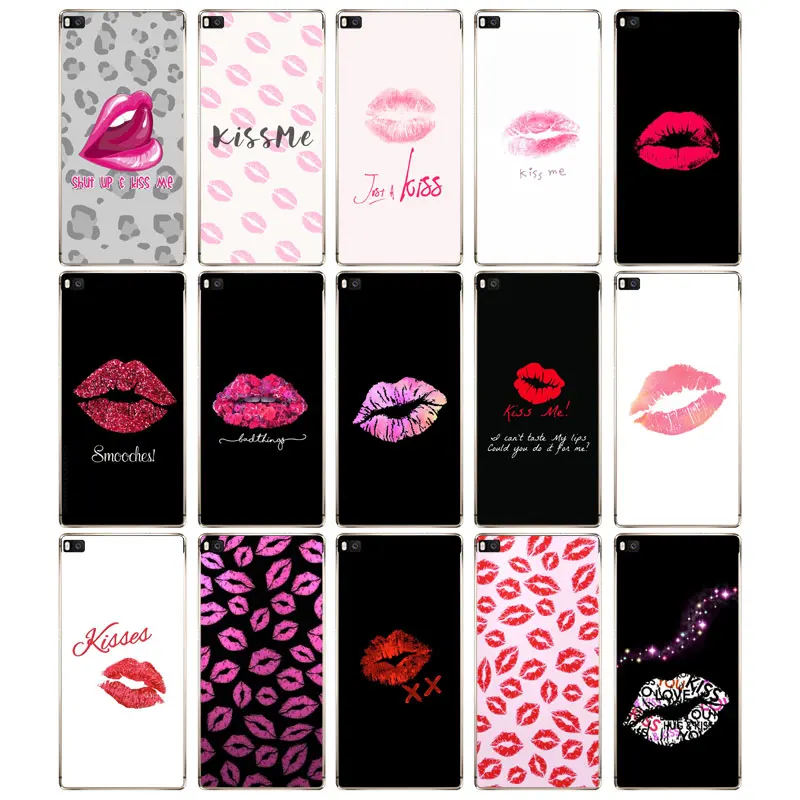 DREAMFOX M520 Kiss Me Lips Lipstick Rouge Soft TPU Silicone Case Cover For Huawei P8 P9 P10 Lite Plus 2017 Honor 8 Pro 9 6X |
