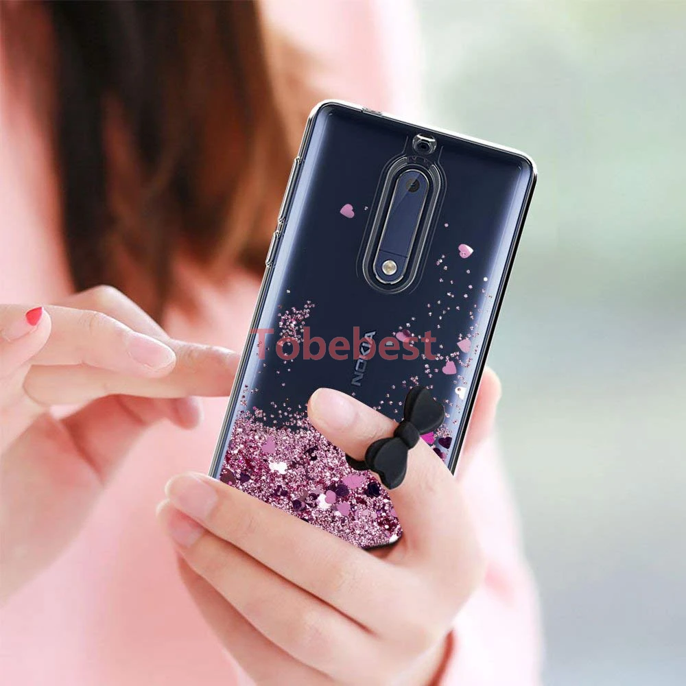 Блестящий чехол для Nokia 5 блестящий прозрачный ТПУ чехол-накладка 2 3 6 8 с блестящим