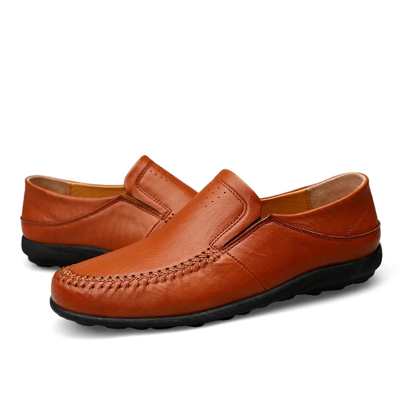 Мужская обувь ручной работы из натуральной кожи для вождения сезон весна-осень