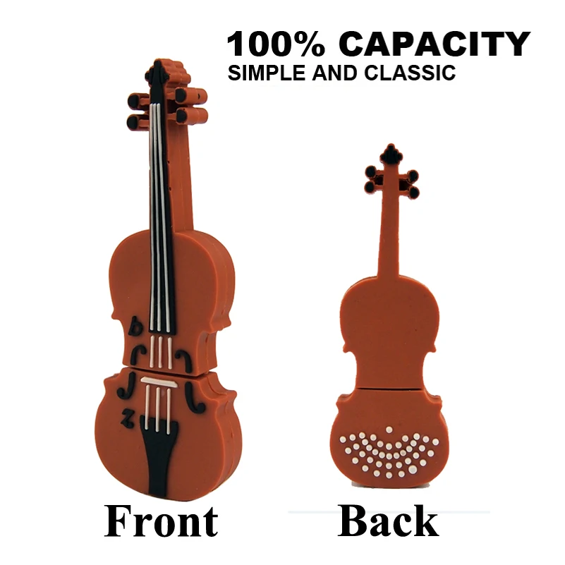 Violin usb flash drive music pen 64gb 128gb 16gb 32gb cartoon memory stick creative musical U disk | Компьютеры и офис