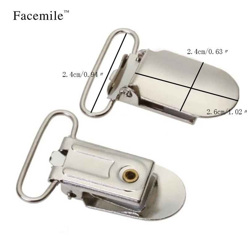 100 шт. металлические подтяжки для пустышки 09107|metal suspenders|metal pacifier clipsmetal suspender clips |
