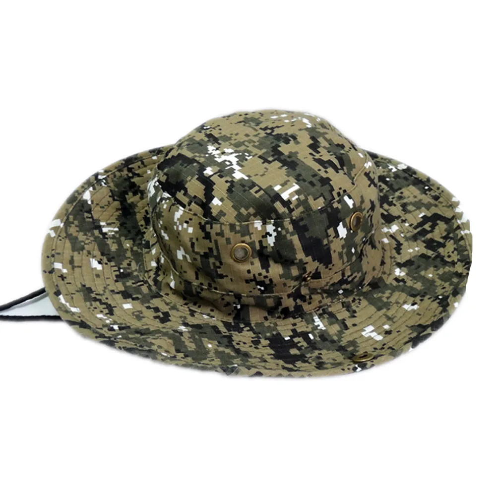 Мужская камуфляжная армейская широкополая шляпа для рыбалки Военная хлопковая