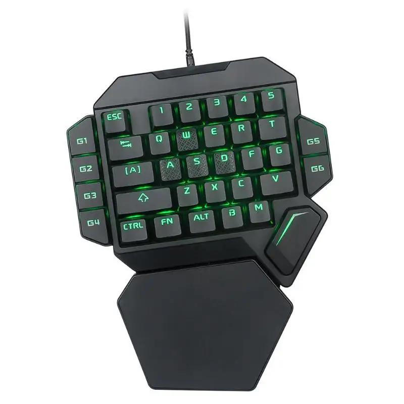 K50 Проводная USB клавиатура с одной рукой Макросъемка Механическая игровая ABS 7