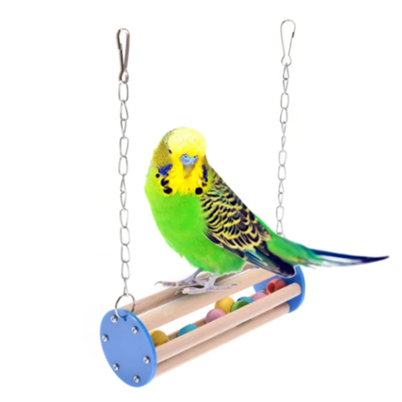 Pet Bird Chew Toys Stand Parrot Ringer ringtone Hanging Swing Cage Toy For Cockatiel Parakeet Supplies | Дом и сад