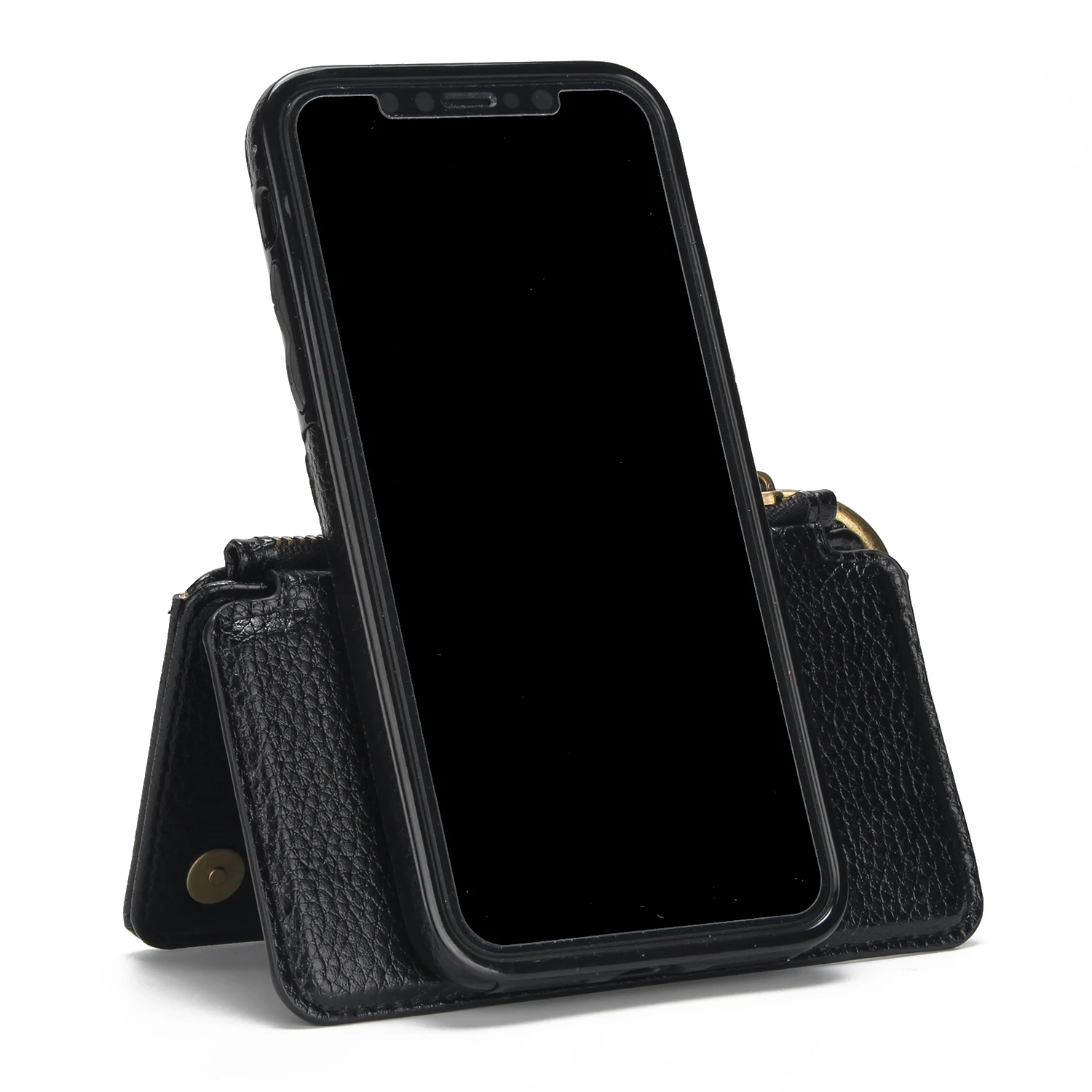 Съемный кожаный бумажник карты стенд для Iphone X 8 7 6 S 5 5S SE samsung S8 плюс s7 S6 края