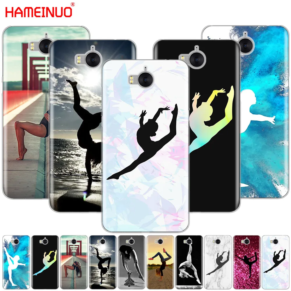 HAMEINUO гимнастический силуэт сотовый телефон чехол для huawei honor 3C 4X 4C 5C 5X 6 7 Y3 Y6 Y5 2 II Y560