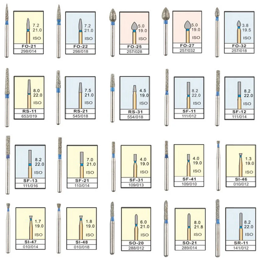 150 шт. пневматические стоматологические Буры Стоматологические алмазные буры kavo