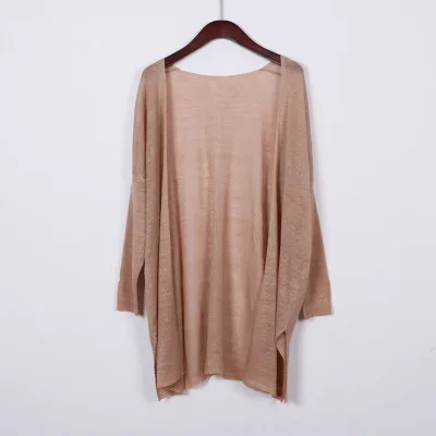 

Shuchan Linen Cardigan Women Summer 2019 V-neck Solid Thin Long Sleeve Loose Sweater Women Long Women's Clothing Oversize