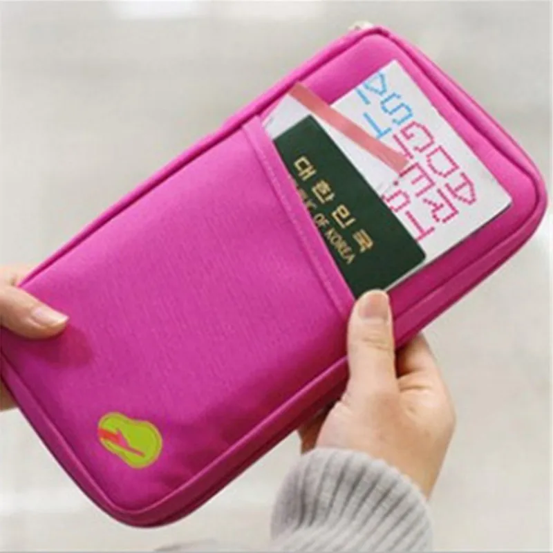 QOONG Travel Accessories Bags Polyester Passport Cover Credit Cards Tickets Holder Purse Organizer Size:13 x 25 2 cm BL1-007 | Багаж и