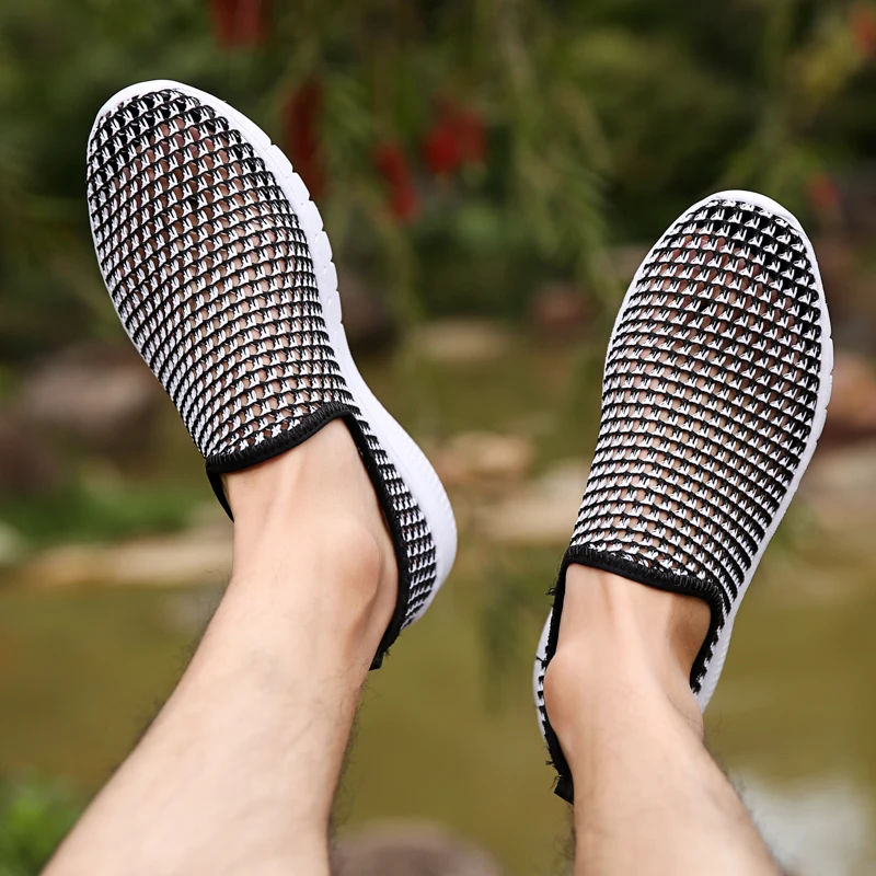 Женские сетчатые туфли postomon пляжные повседневные с перфорацией большие размеры