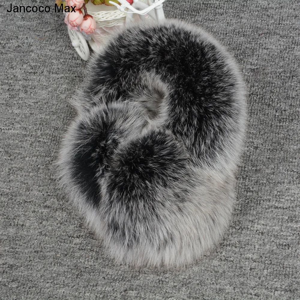 Jancoco Max+ натуральным лисьим мехом Наушники для защиты от холода, шарф, зимний теплый Одежда высшего качества шапки-ушанки Для женщин S7136