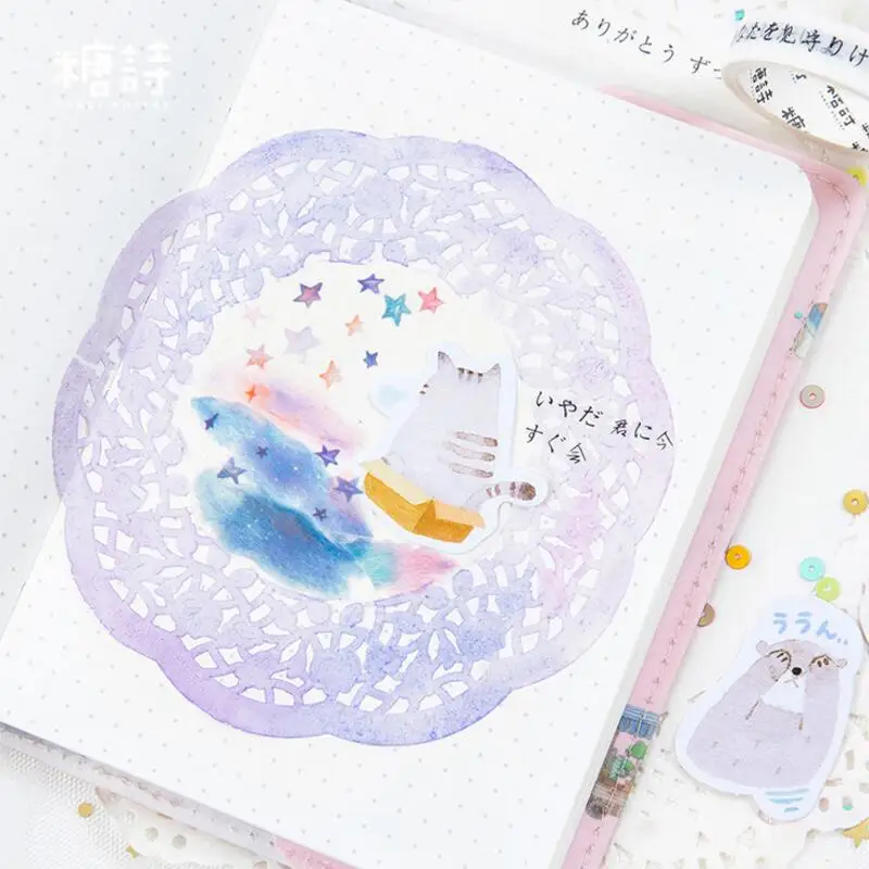 45Pcs/box Cute Animal Cat Rabbit DIY Scrapbooking Diary Sticker Planner Decorations Album Stick Label School Stationery  Канцтовары