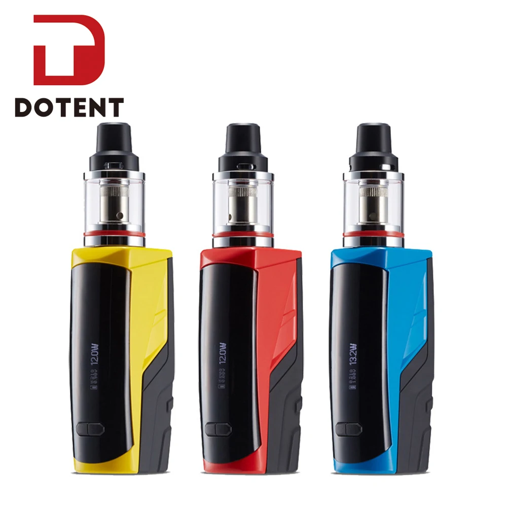 DOTENT Разрушитель 100 Вт Vape комплект 4 мл вапорайзер 510 с резьбой один 18650 батарея