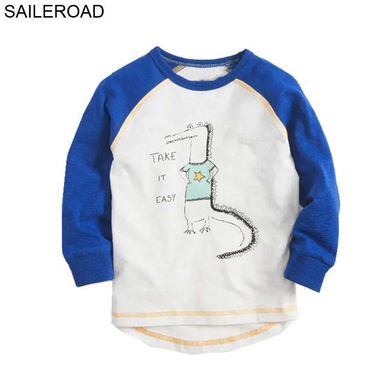 7023 same picture SAILEROAD/топы с длинными рукавами для девочек 7 лет, Детская рубашка с единорогом для девочек, Новая Осенняя детская футболка на день рождения Camiseta Unicornio - Цвет: 7023 same picture