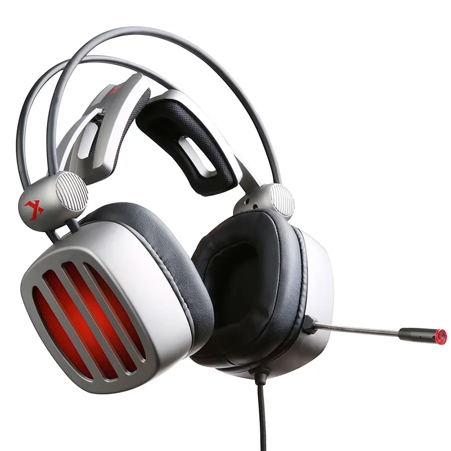XIBERIA S21 Gaming Headset USB 7.1 Surround Sound Stereo Deep Bass Headphones with Microphone LED Light for PC Computer Gamer |