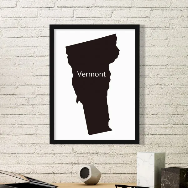Vermont Юта Соединенные Штаты Америки США карта звезды полосы форма флага простая
