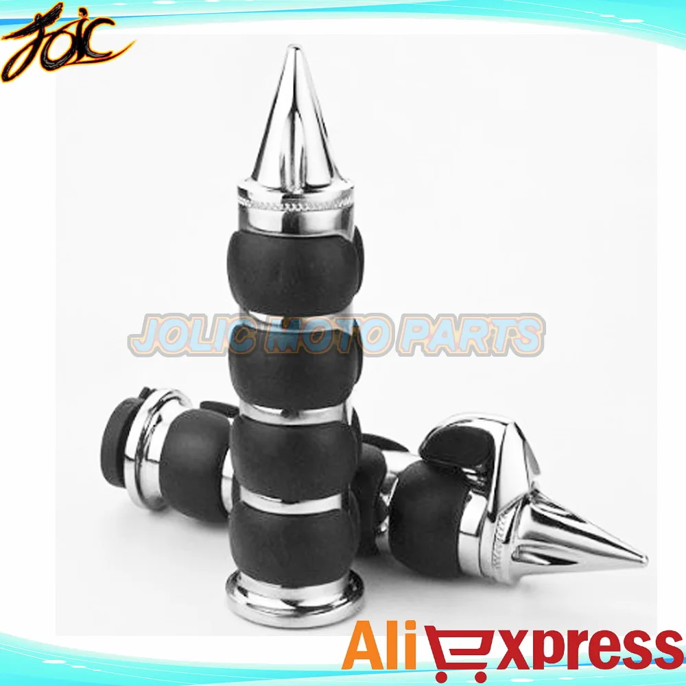 22 мм мотоцикла спайк хром резина руль ручками для хар ~ лей хон да д . а Suzu ги яма га