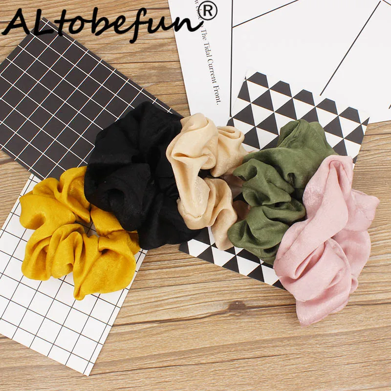 ALTOBEFUN однотонные женские аксессуары для волос модная эластичная резинка