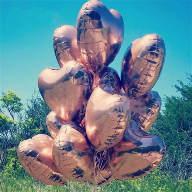 5 шт 18 &quotРомантическая любовь сердце баллон алюминиевая фольга гелиевые шары с