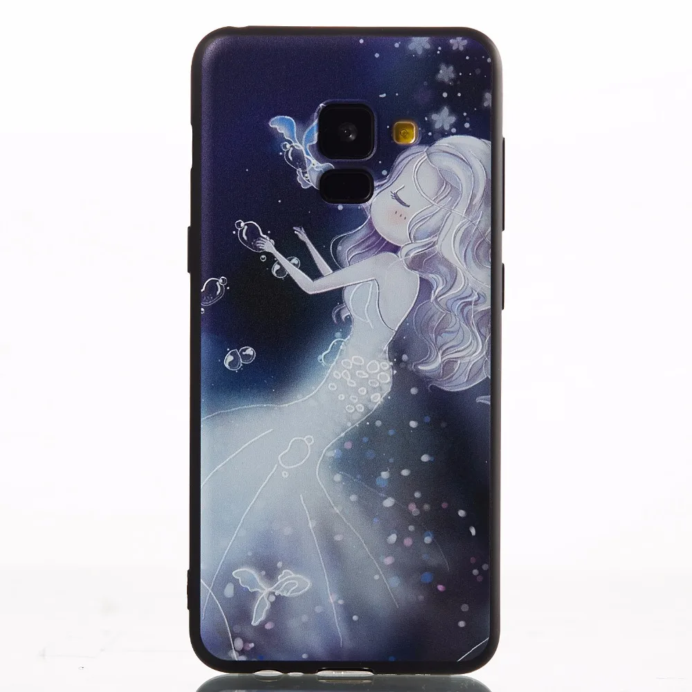 Задняя крышка для samsung J6 2018 J4 чехол 3D защитный кожух телефона мягкий силиконовый
