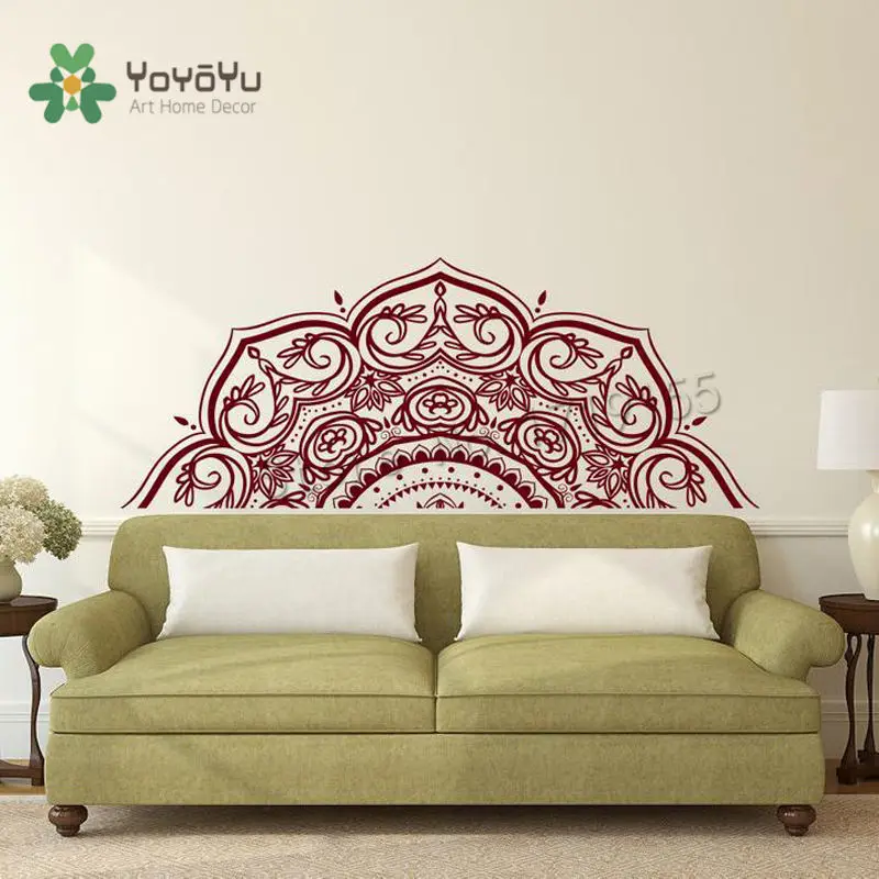 Виниловая настенная наклейка в стиле бохо половина искусственных цветов идеи