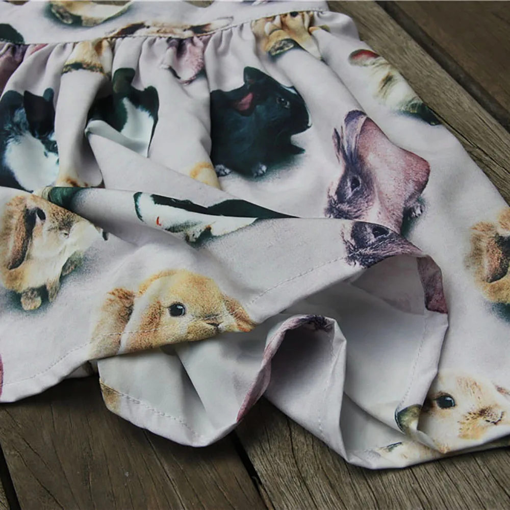 Детские юбки Новая Милая юбка с принтом кролика для девочек детские принцессы