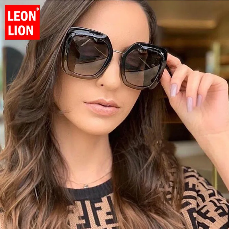 LeonLion 2019 квадратные роскошные солнцезащитные очки для женщин классические ретро