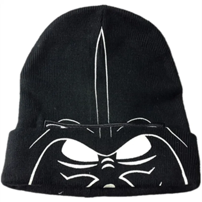 Вязанная хлопковая Шапка бини штурмовика теплая зимняя шапка Дарта Вейдера