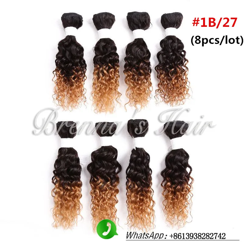 NEW! ломбер бордовый бразильские волосы 8 шт./лот ombre бразильский короткие inch kinky