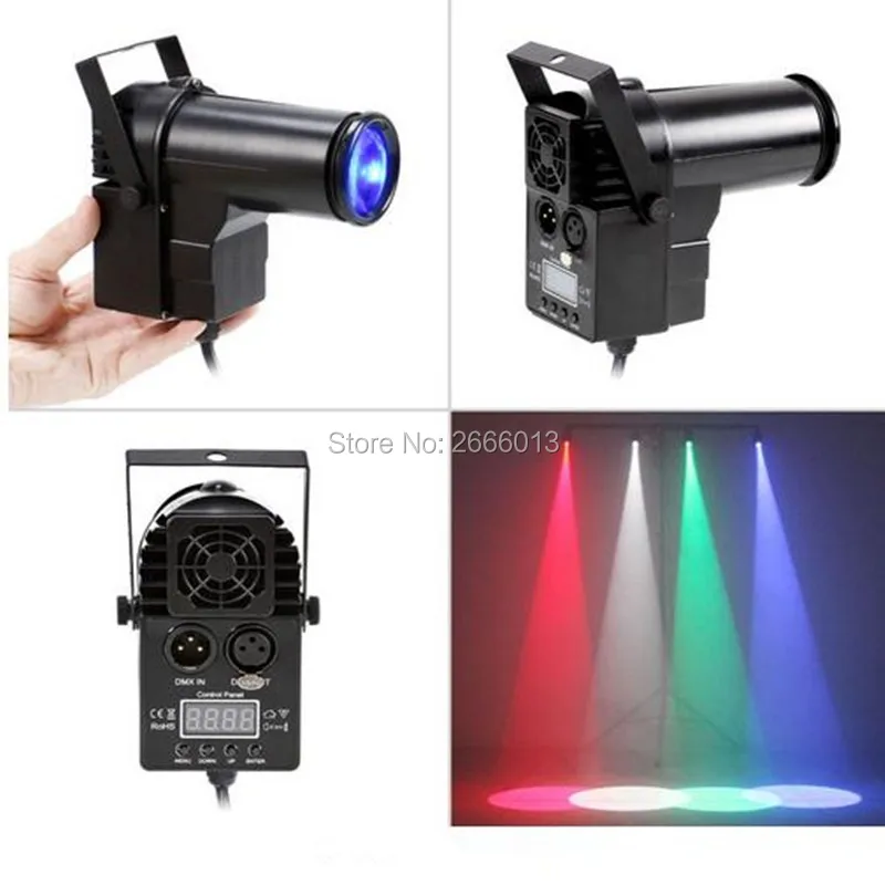 Светодиодный мини-светильник с подвижной головкой, 10 Вт, RGBW, 4в1, DMX512, светодиодный сценический светильник, стробоскоп для домашнего развлечения, профессиональный сценический светильник