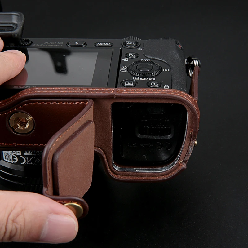 Чехол из искусственной кожи на половину камеры чехол для Sony A7 Mark ii iii A7M3 A7RM2 A7II A7S2 A9