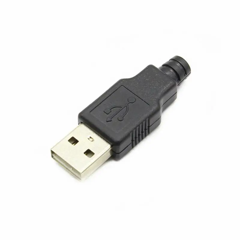 10 шт. припоя провода горячий мужской разъем Usb с рукавом соединитель