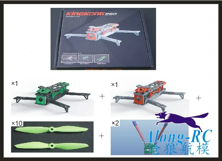 Бесплатная доставка RC Мультикоптер 4 оси Квадрокоптер kingkong260 мини гексакоптер с