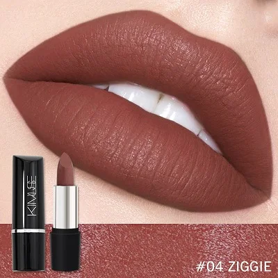 04 Ziggie KIMUSE, брендовая губная помада для макияжа, матовая, стойкая, водостойкая, Обнаженная пигментная губная помада, матовая, Batom, косметика для губ, 10 цветов, Maquillaje - Цвет: 04 Ziggie