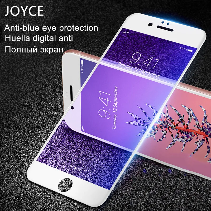 Стекло JOYCE 9D Blu ray для iPhone7 8 6 x анти синий светильник защитная пленка стекло 7 8plus xr