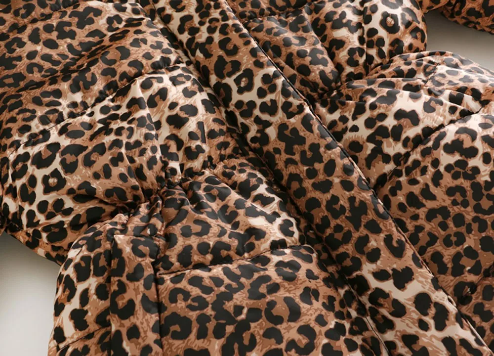 

TELOTUNY Baby Girls Boys thick warm parkas Autumn and winter coat Leopard Print Warm Jacket Hooded Windproof Coat x0510