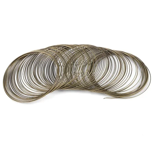Ancient Bronze 0,6 мм 100 шт./пакет Алюминий памяти Бисер Стальная проволока для DIY искусство ремесла шитья одежды швейная ткань нить - Цвет: Ancient Bronze