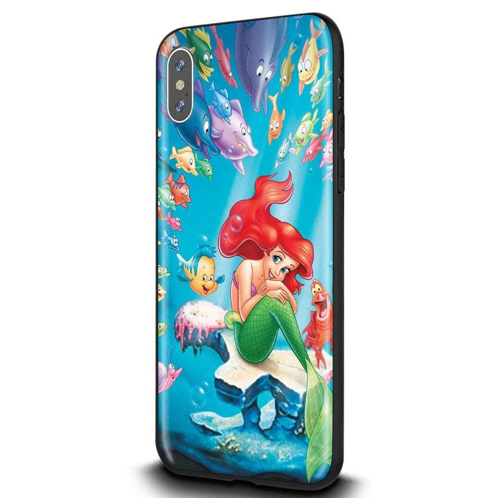 Lavaza маленький чехол с русалкой принцессы Ариэль для iPhone 11 Pro XS Max XR X 8 7 6 6S Plus 5 5S se - Цвет: 7