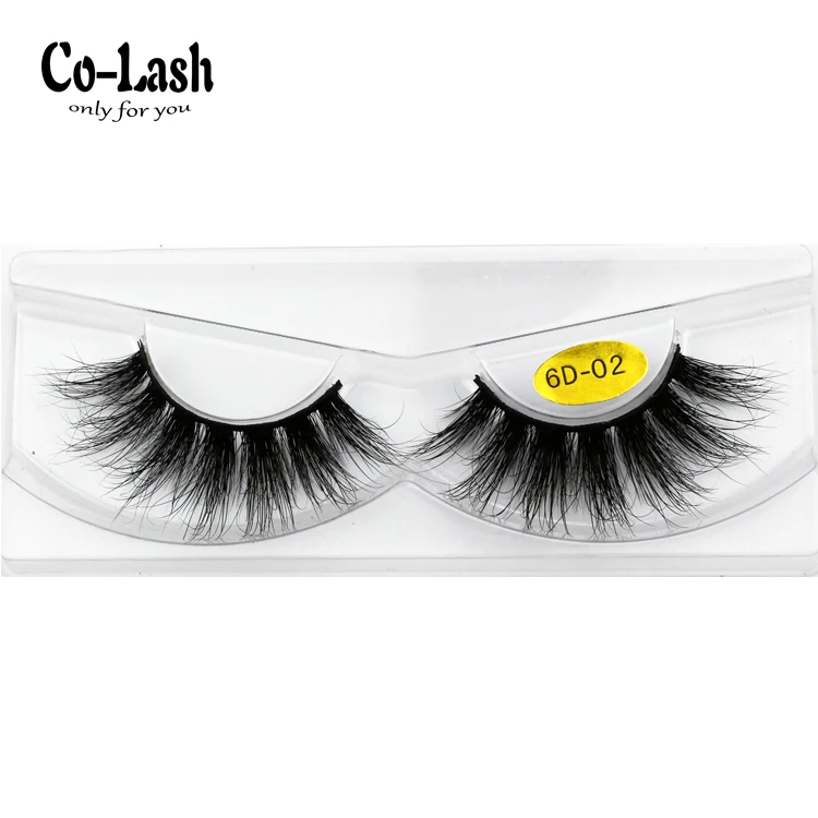 6D02 Colash 18 мм длинные 3D норковые ресницы удлиненная норковые ресницы большая драматическая объемная лента накладных ресниц толстые накладные ресницы - Цвет: 6D02