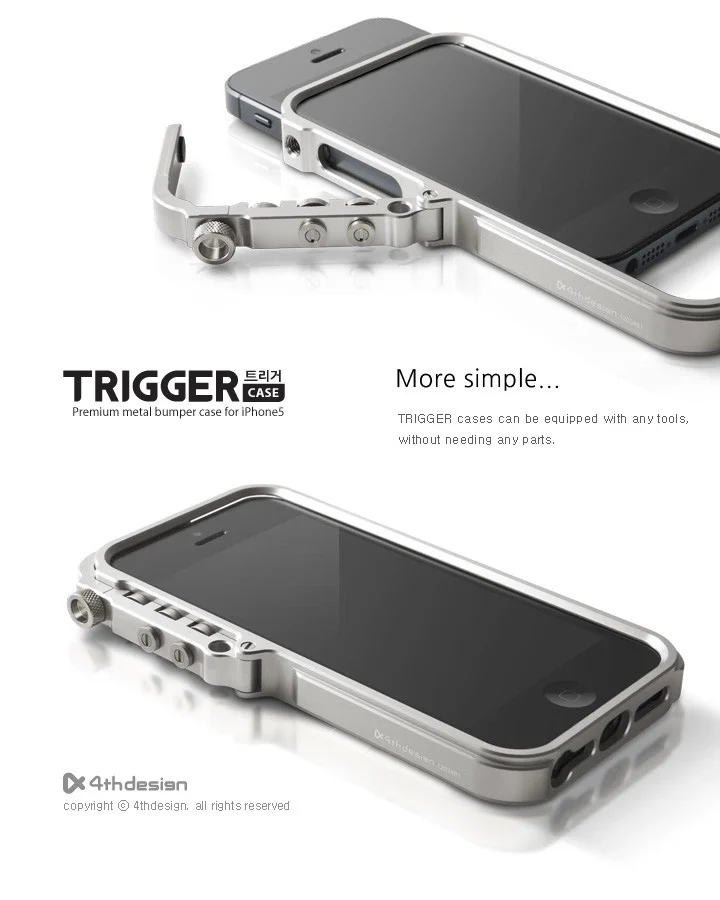 4thdesign сотовом телефоне триггера металлический каркас бампер для iphone 8 4 4S 5 5S SE 6 6S 7